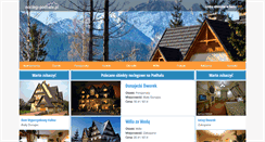 Desktop Screenshot of noclegi-podhale.pl